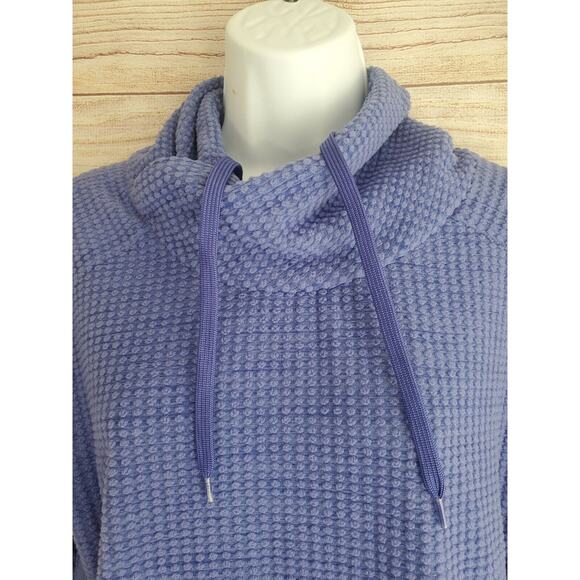 Columbia Womens Purple Waffle Texture Pullover Kangaroo Pocket Medium - Picture 5 of 9